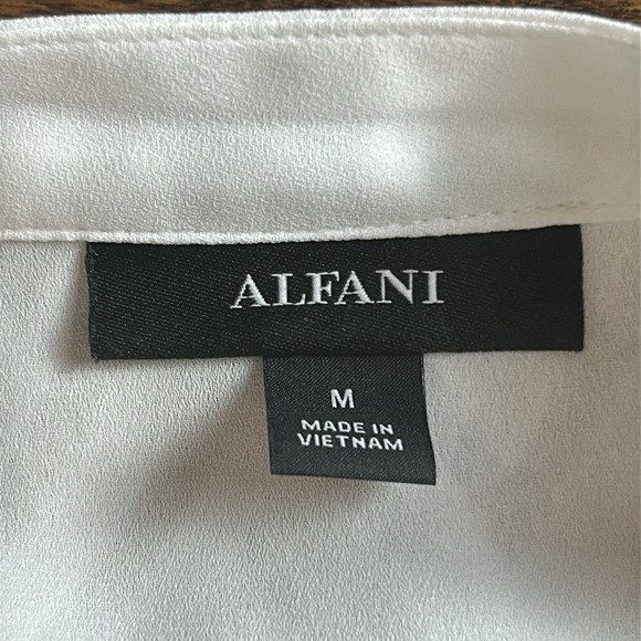 Alfani White fuzzy blouse - Picture 12 of 15